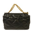 CHANEL Quilted CC GHW/SHW Chanel 19 Large 2 Way Shoulder Handbag Lambskin Black