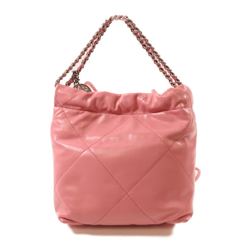 CHANEL CC SHW Chanel 22 Mini Chain 2 Way Bag AS3980 Calfskin Leather Pink