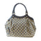 GUCCI GHW GG Sukey Canvas Handbag Shoulder Bag 211944 Canvas Brown Blue
