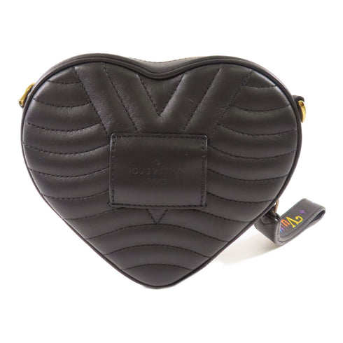 LOUIS VUITTON LV GHW New Wave Heart Bag Shoulder Crossbody M52796 Calfskin Black