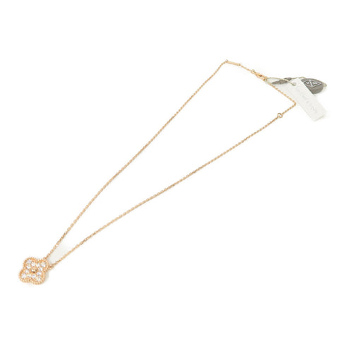 Van Cleef & Arpels Vintage Alhambra Necklace VCARP2R300 18K Pink Rose/Diamond