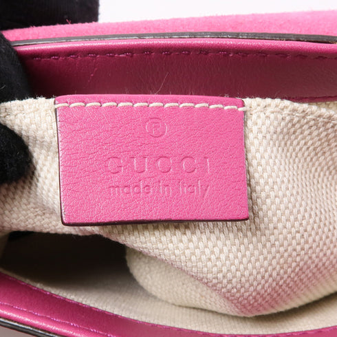 GUCCI GG GHW Shoulder Bag Calfskin 323190 Calfskin Leather Red