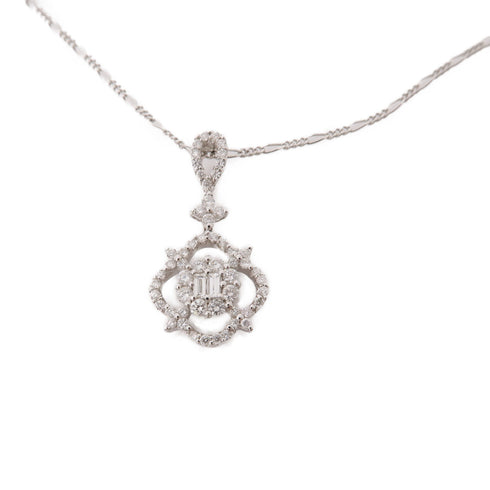 JEWELRY Diamond Necklace Accessories 18K White Gold v1