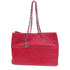 CHANEL Quilted CC SHW Shoulder Bag Chain Lambskin Leather Red