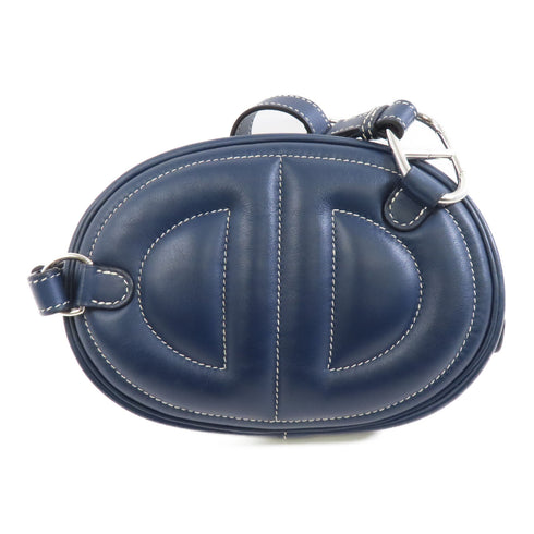 HERMES PHW The Loop Belt Shoulder Bag Swift Leather Dark Blue