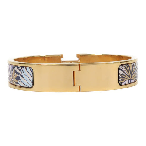 HERMES Clic H Bangle Metal Gold/Muticolor