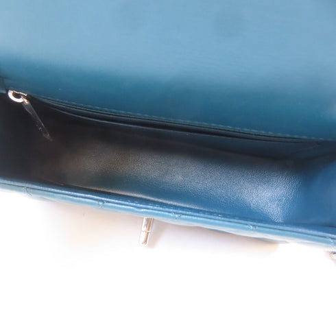 CHANEL CC SHW Classic Mini Flap Bag Chain Shoulder A69900Y Calfskin Green