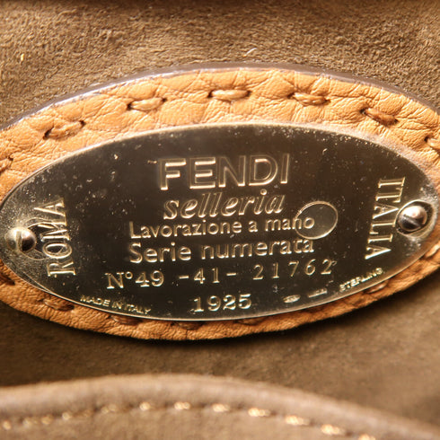 FENDI SHW Shoulder Bag 2 Way Shoulder Bag Handbag Calfskin Leather Brown