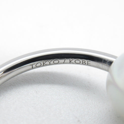 TASAKI Refined Rebellion Pearl Diamond Ring 18K White Gold US#2.75/JP#4
