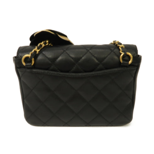 CHANEL Quilted CC GHW Waist Bag 91827 Calfskin Leather Black
