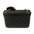 CHANEL Quilted CC GHW Waist Bag 91827 Calfskin Leather Black