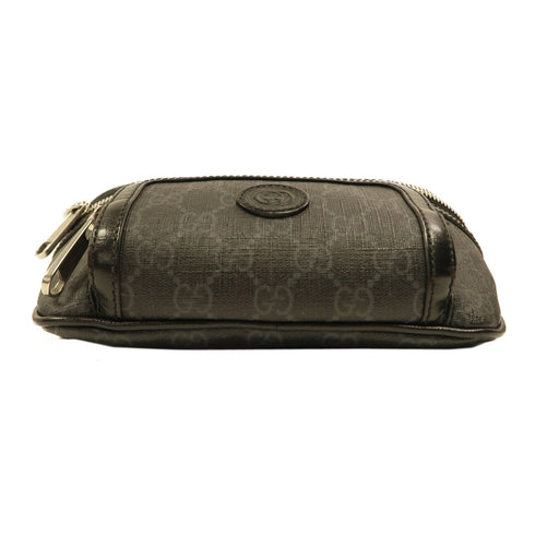 GUCCI GG SHW GG Retro Waist Bag 682933 Calfskin Leather/Coated Canvas Black