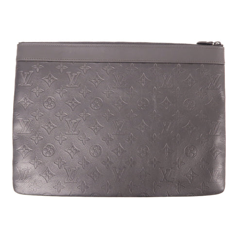 LOUIS VUITTON LV Pochette Discovery Clutch Bag M62903 Monogram Shadow Black