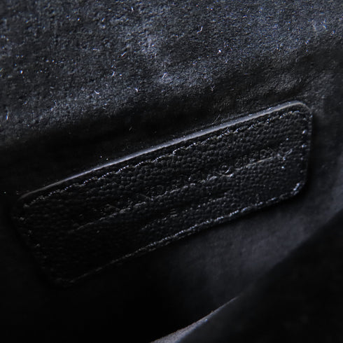 Alexander McQueen GHW 2 Way Shoulder Hand Bag Calfskin Leather Black