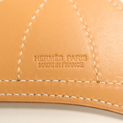 HERMES Cap Charm Veau Swift Leather Purple Yellow Brown