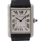 CARTIER Tank Must WSTA0041 Quartz Watch Stainless Steel/Leather Belt White