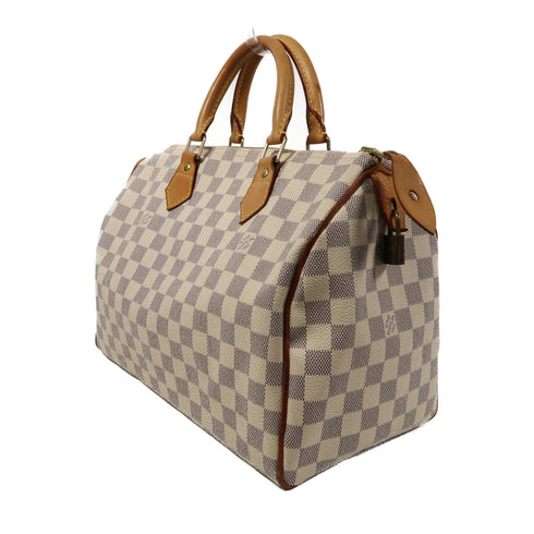 LOUIS VUITTON LV GHW Speedy 30 Hand Bag M41533 Damier Beige