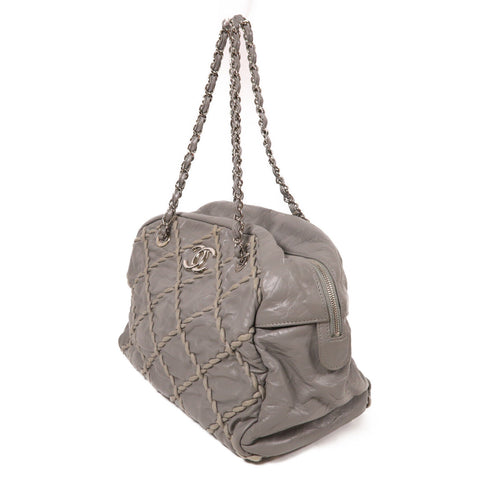 CHANEL CC SHW Chain Shoulder Bag Calfskin Leather v6