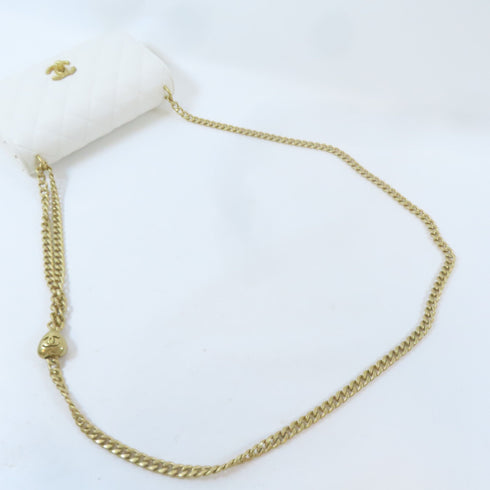 CHANEL Quilted CC GHW WOC Wallet On Chain Shoulder Crossbody Bag Calfskin White