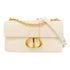 Christian Dior CD GHW 30 Montaigne Chain Shoulder Bag Leather White