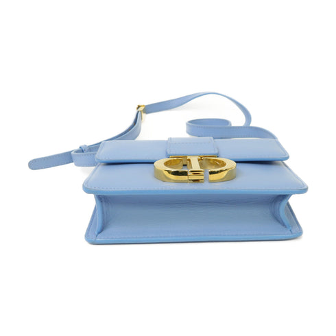 Christian Dior CD GHW Micro 30 Montaigne Shoulder Bag Calfskin Leather Blue