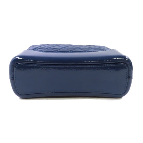 CHANEL Quilted CC GHW Gabrielle MM Shoulder Bag Lambskin Leather A93824 Blue