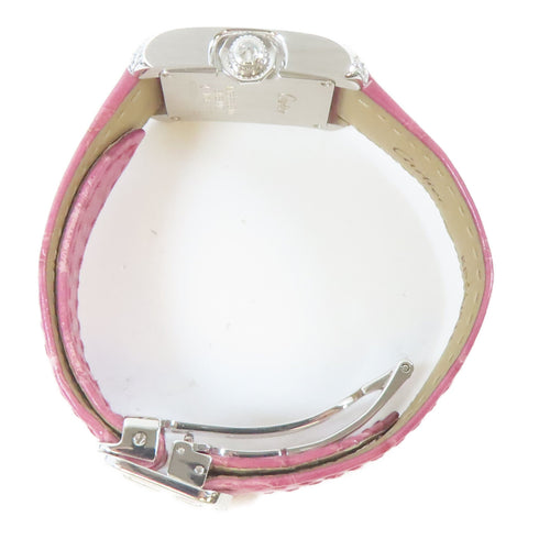 CARTIER Tank Anglaise Quartz Movement Wrist watch 18K White Gold Silver #14.5cm