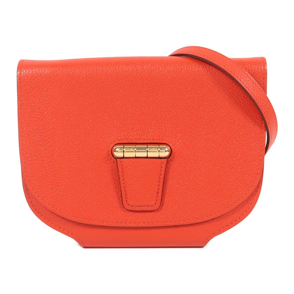 HERMES GHW Mini Convoyeur Shoulder Bag Evercolor Leather Rouge Tomate