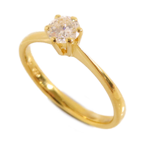 Fine Jewelry 0.31ct Diamond Ring 18K Yellow Gold US#5.75