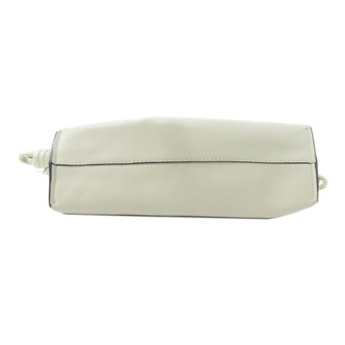 LOEWE GHW Flamenco Clutch Mini Shoulder Bag Calfskin Leather White