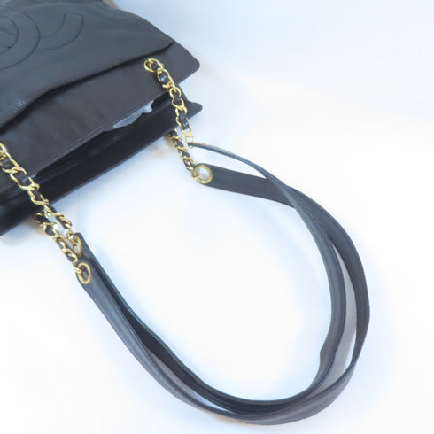 Chanel CC GHW Shoulder Bag Leather Black