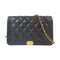 CHANEL Quilted CC GHW Boy WOC Wallet On Chain Shoulder Bag A80287 Lambskin Black