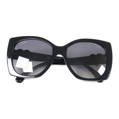 CHANEL CC Sunglasses PVC Black v3