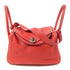 HERMES PHW Lindy 26 2 way Shoulder bag Clemence Leather Rouge Casaque