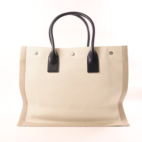 SAINT LAURENT YSL SHW Shoulder Tote Bag Canvas