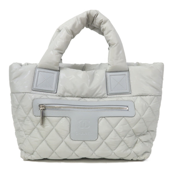 CHANEL CC SHW Coco Cocoon Hand Bag/Tote Bag Nylon Light Green