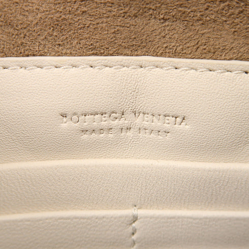 BOTTEGA VENETA BV Chain Shoulder Bag Lambskin Leather White