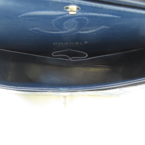 CHANEL Quilted CC SHW Classic Flap Chain Shoulder A01112 Pattern Leather Navy