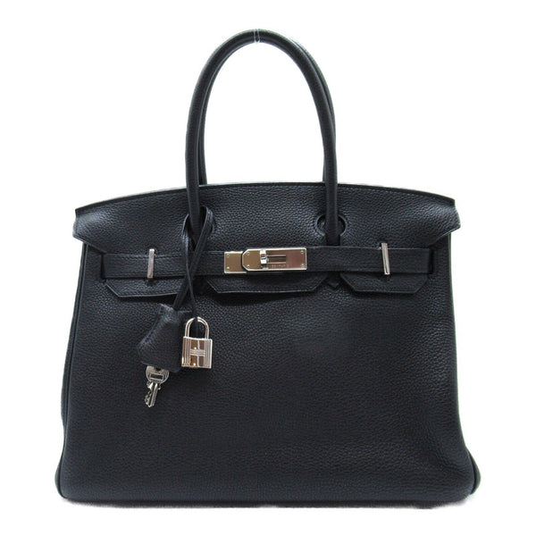 HERMES PHW Birkin 30 Handbag Togo Leather Noir Black