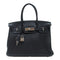 HERMES PHW Birkin 30 Handbag Togo Leather Noir Black