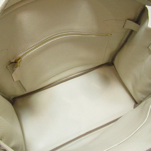 HERMES GHW Birkin 30 Hand Bag Togo Leather White
