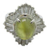 FINE JEWELRY 4.80ct Cat's Eye 1.86ct Diamond Ring PT900 Platinum US#6