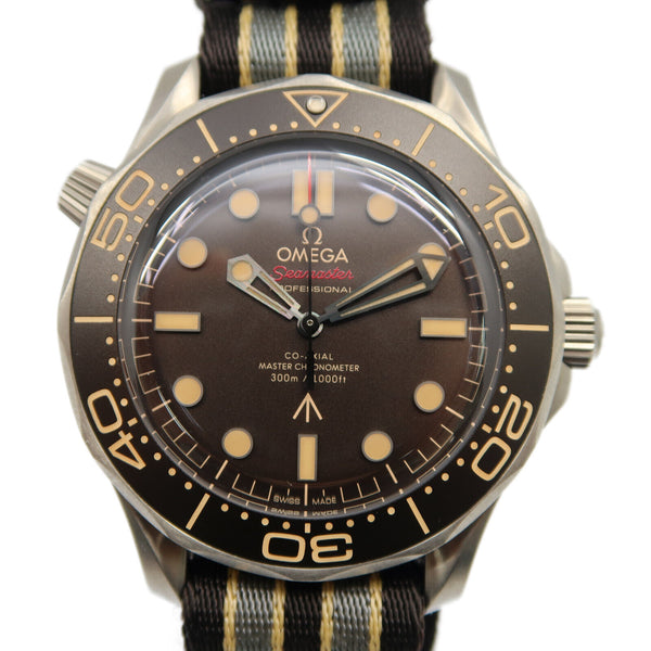 OMEGA Seamaster Automatic Watch 21092422001001 Titanium/Nato Brown