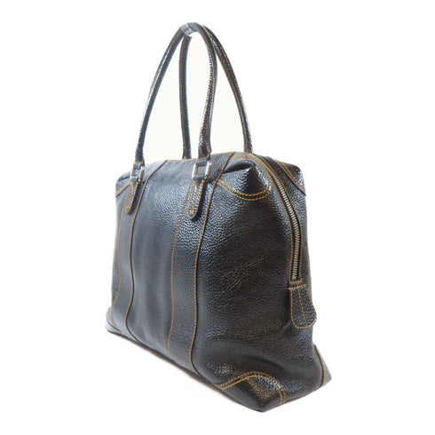 FENDI SHW Shoulder Handbag Leather Black