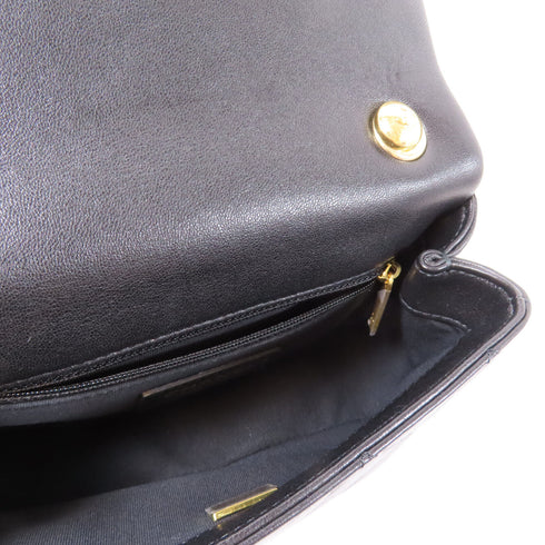 CHANEL Quilted CC GHW 2 Way Chain Shoulder Bag AS3748 Lambskin Leather Black