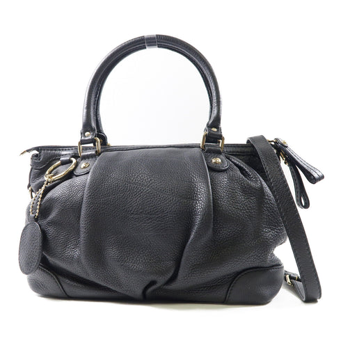 GUCCI GG SHW Shoulder Bag Calfskin Leather 247902 Black