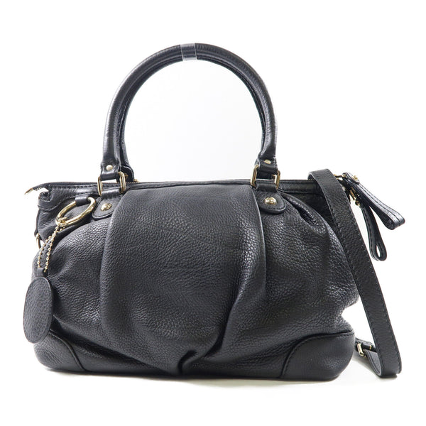 GUCCI GG SHW Shoulder Bag Calfskin Leather 247902 Black