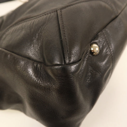 PRADA SHW Prugna Shoulder Bag BR3789 Calfskin Leather Black