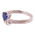 Fine Jewelry 0.38ct Sapphire 0.18ct Diamond Ring US#6.5 18K White Gold