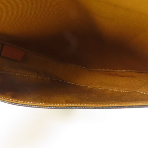 CELINE Shoulder Bag 195902 PVC Coated Canvas Brown